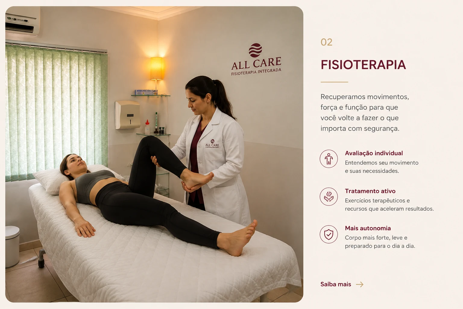 Fisioterapia individualizada na All Care Fisioterapia em Santo André