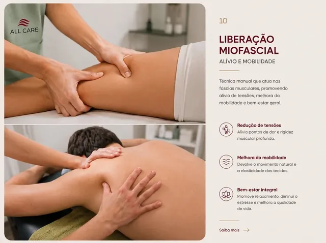 Terapia manual e liberação miofascial na All Care