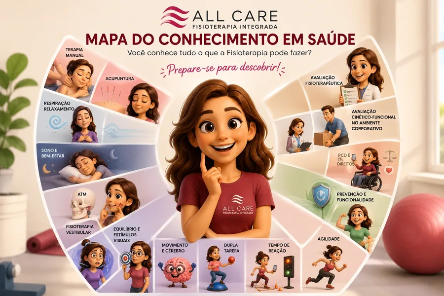 Arte de abertura do Mapa do Conhecimento em Saúde da All Care.